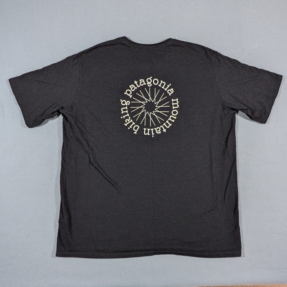 Patagonia T-Shirt Mens XL Mountain Biking Responsibili-Tee Black Graphic Tee